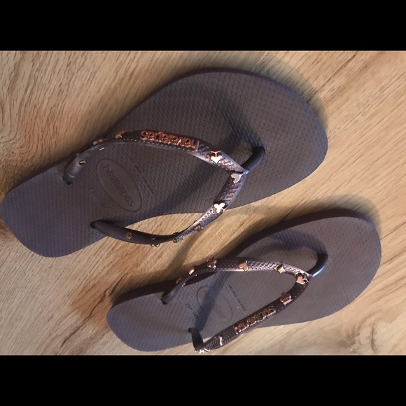 havaianas slim hardware rose gold